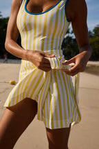 Yellow Stripe Cabana Skirt