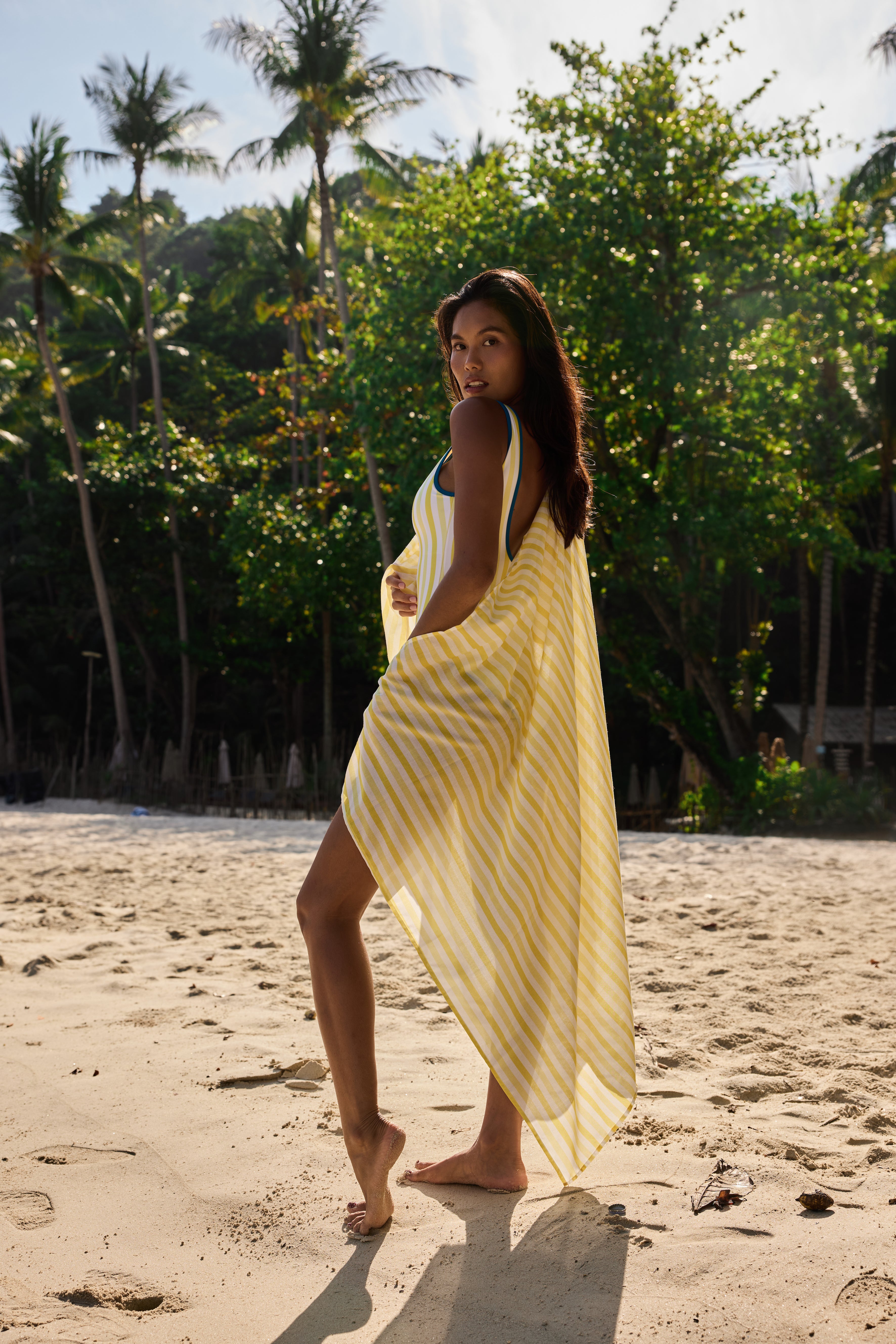 Yellow Stripe Sarong