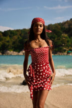 Red Polka Scarf