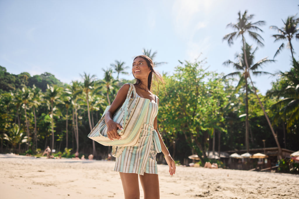 Capri Stripe Tote Bag
