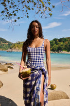Navy Gingham Mare Swimsuit
