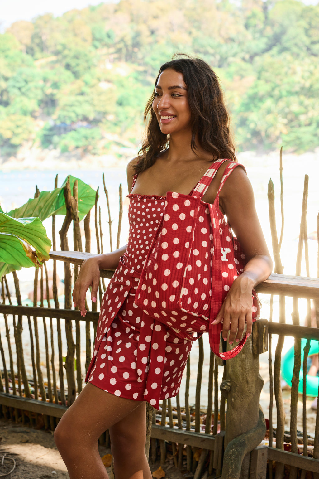 Red Polka Tote Bag