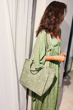 Sage Paisley Tote Bag