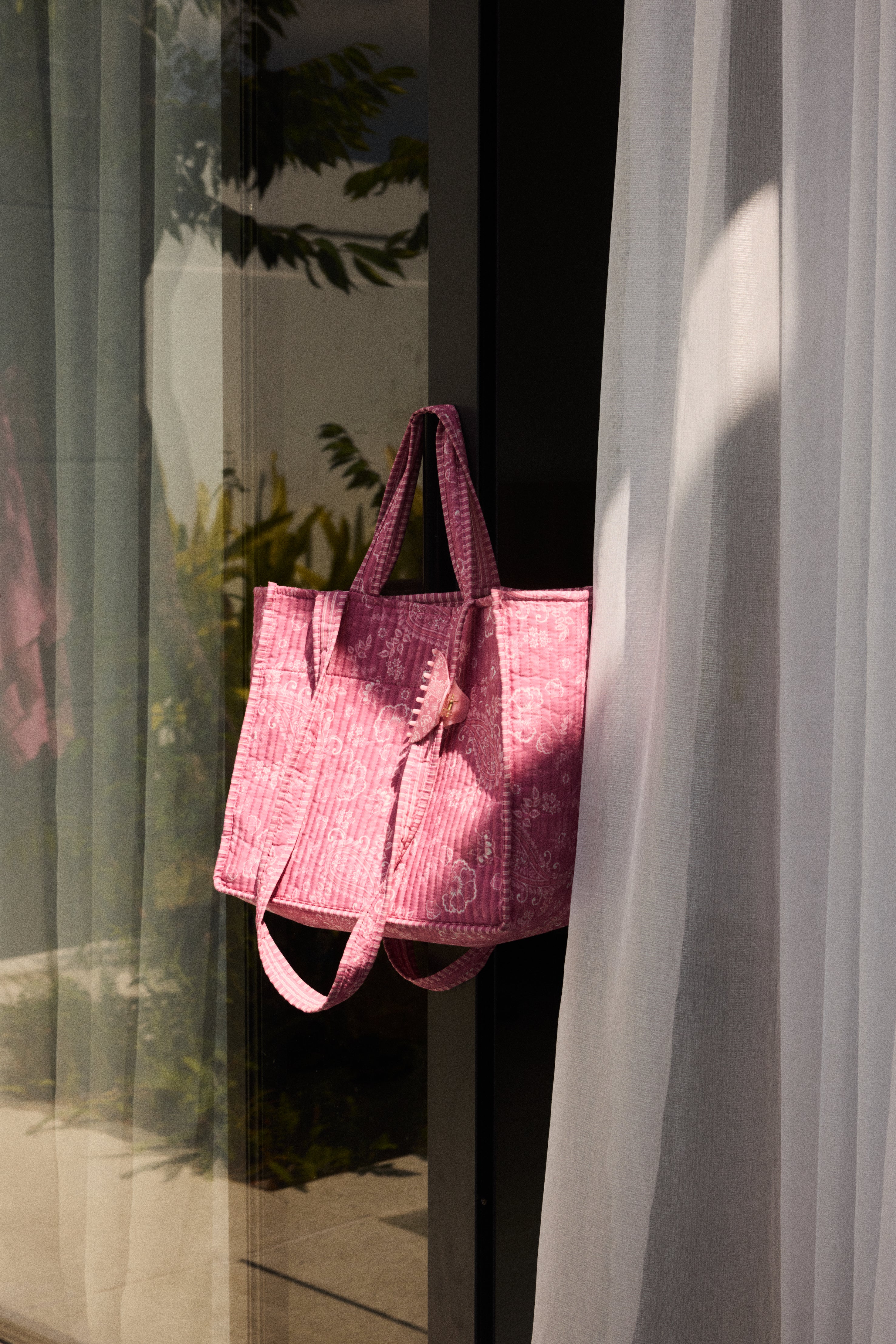 Pink Paisley Tote Bag
