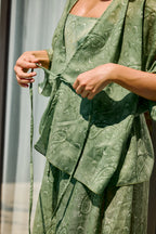 Sage Paisley Luna Tie Top