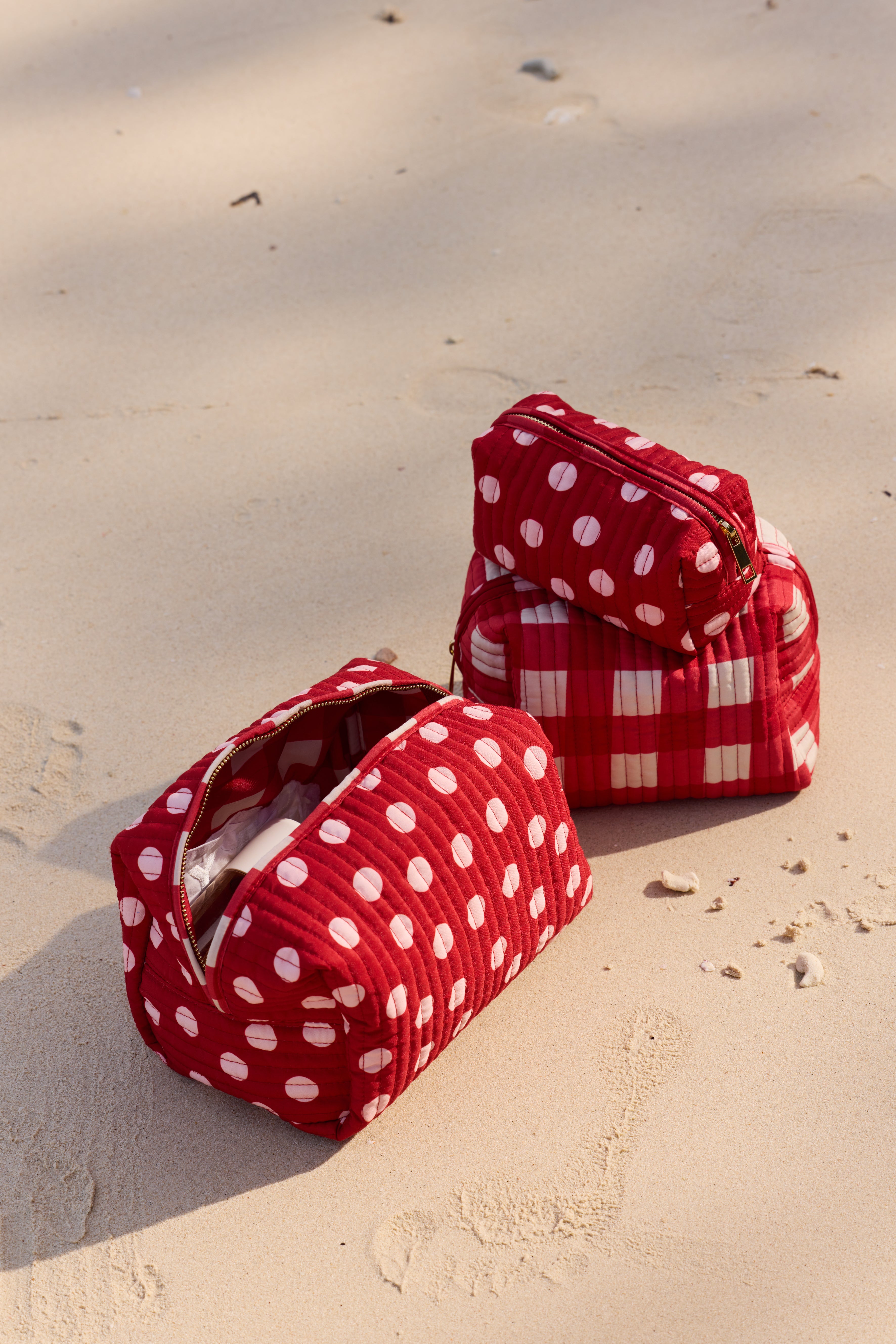 Red Polka Toiletry Set