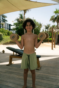 Boys Khaki Swim Shorts