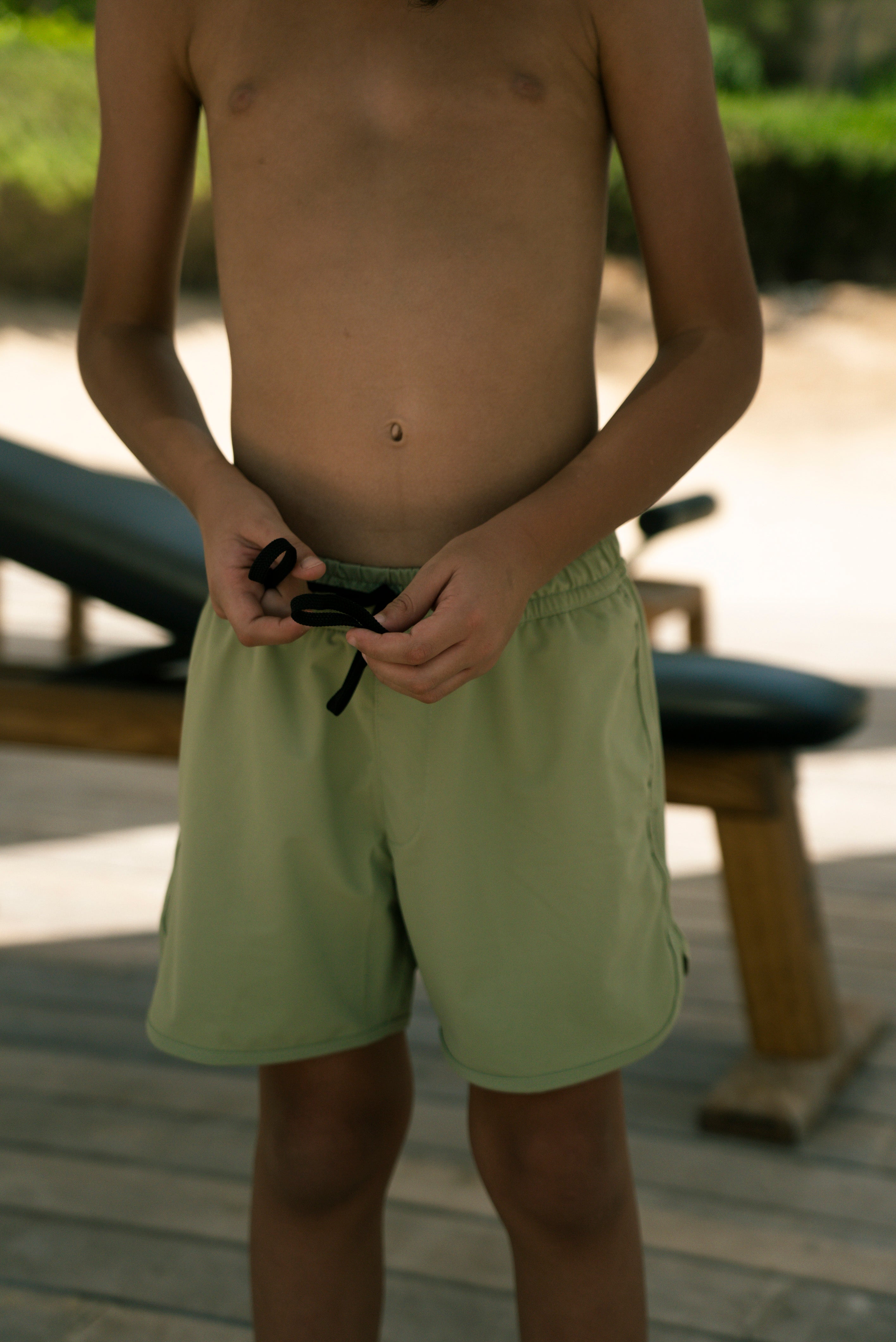 Boys Khaki Swim Shorts