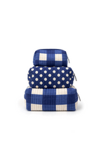 Navy Gingham Toiletry Set