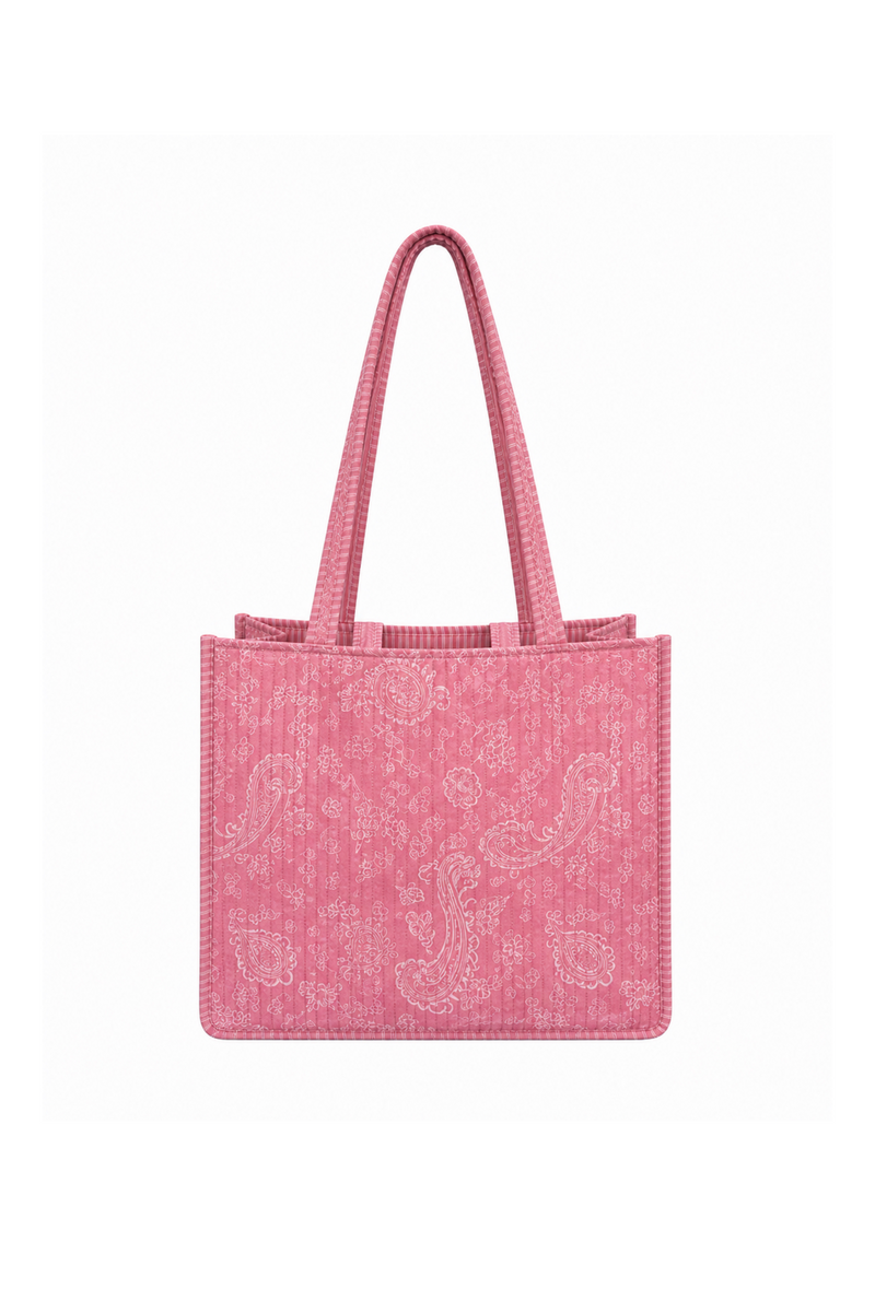 Pink Paisley Tote Bag