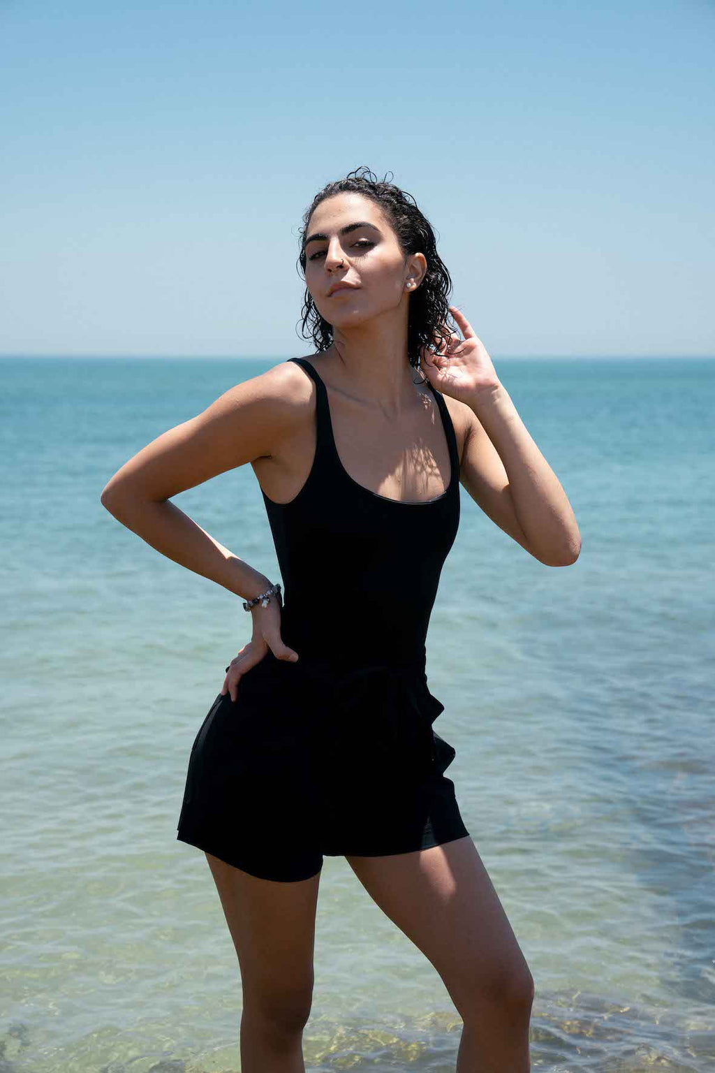 Black High Waisted Shorts