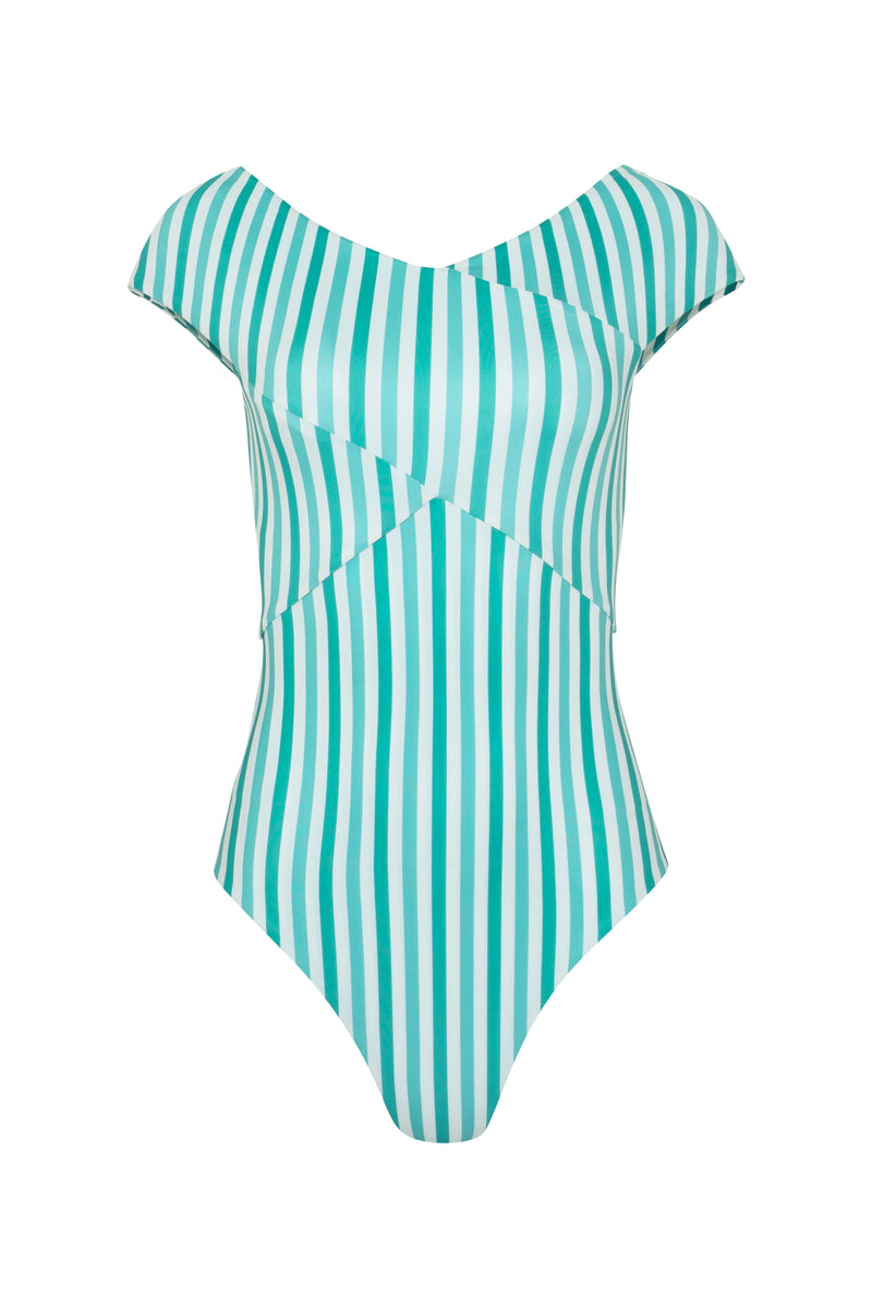 Stripe Mod Swimsuit