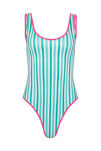 Stripe Shell Swimsuit