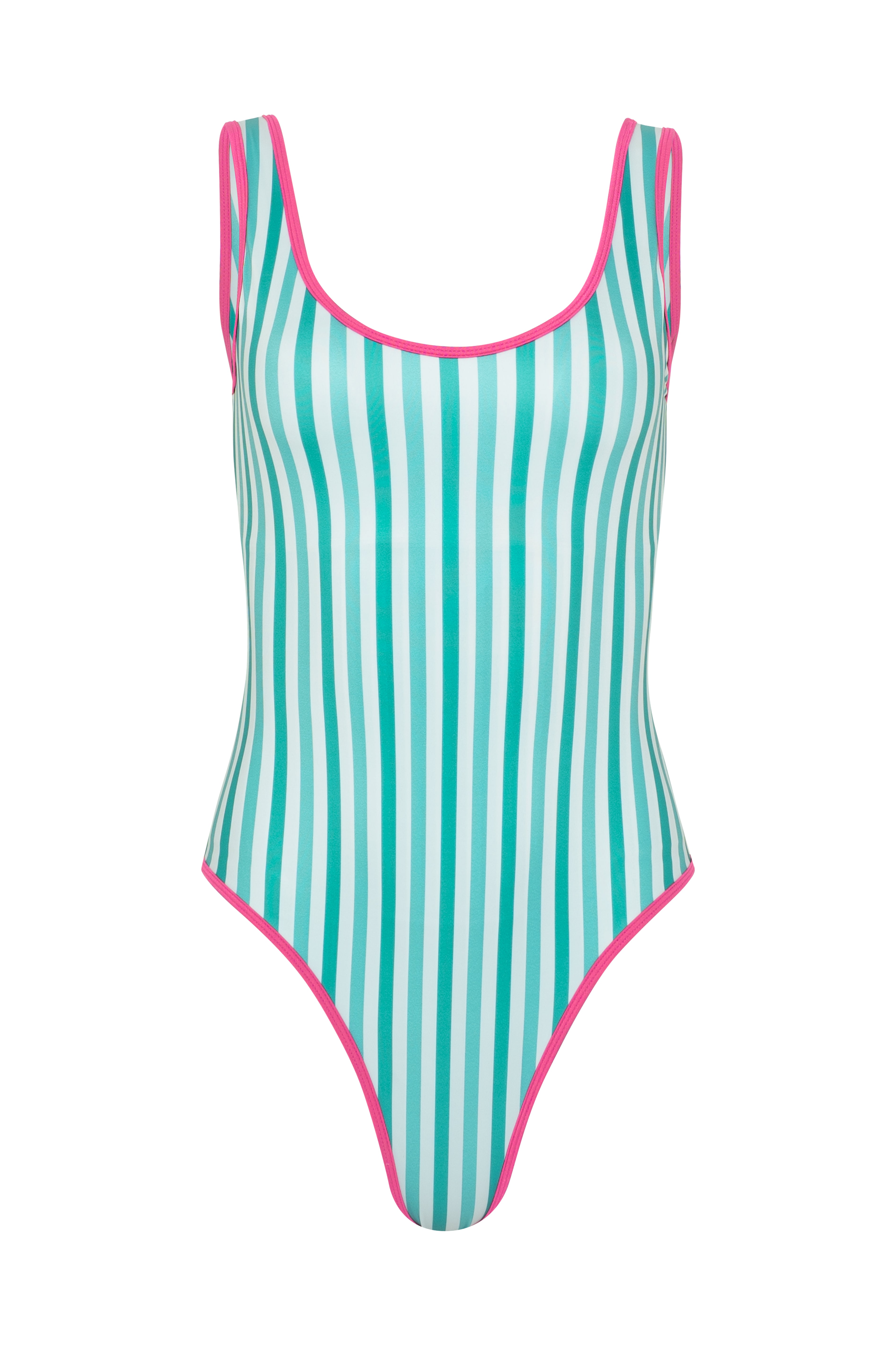 Stripe Shell Swimsuit