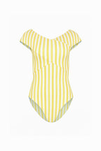 Yellow Stripe Mod Swimsuit