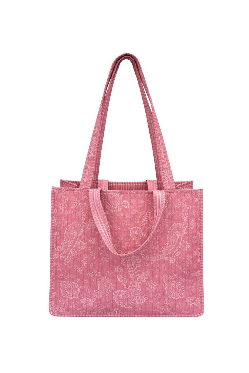 Pink Paisley Tote Bag