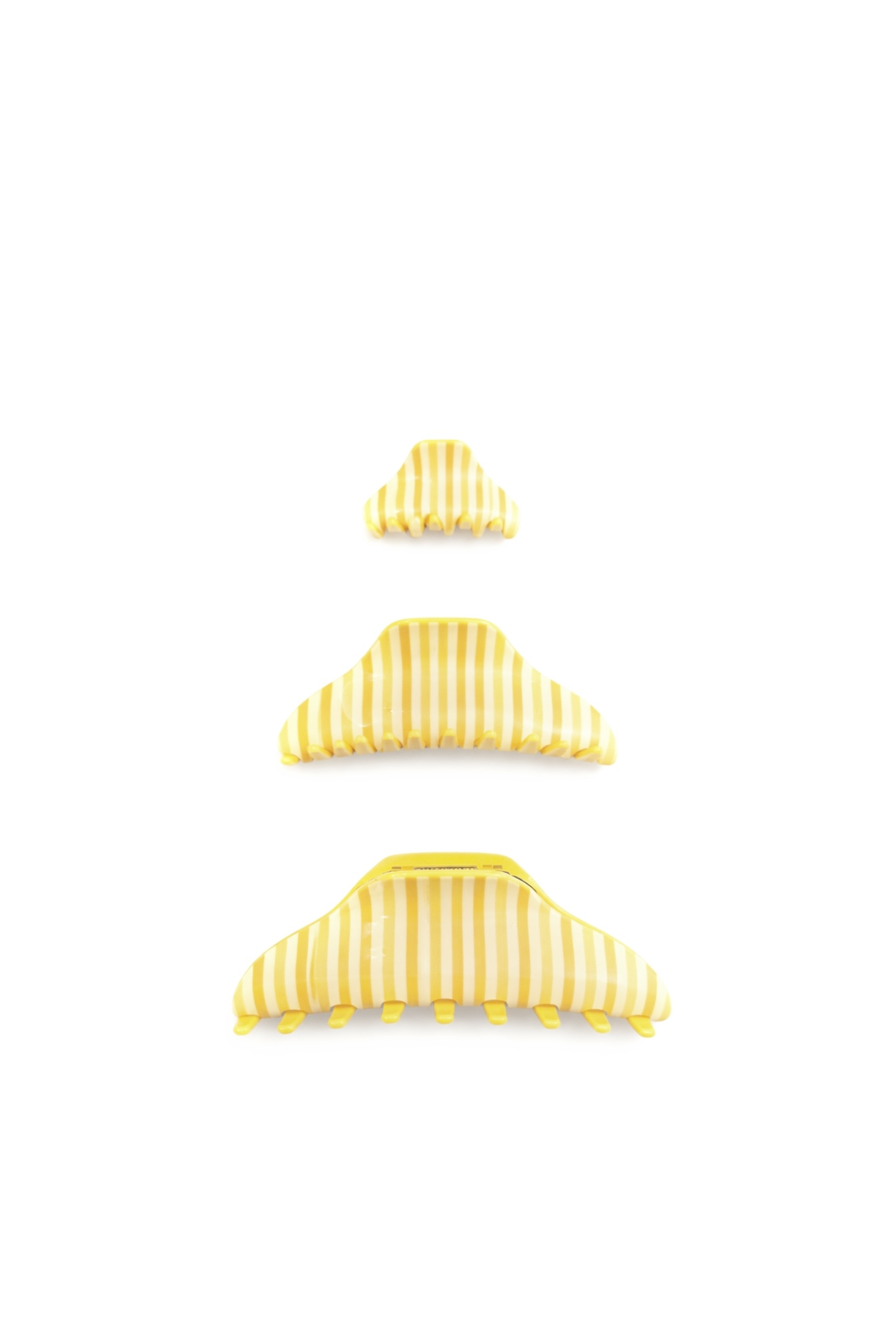 Yellow Stripe Claw Clip Set