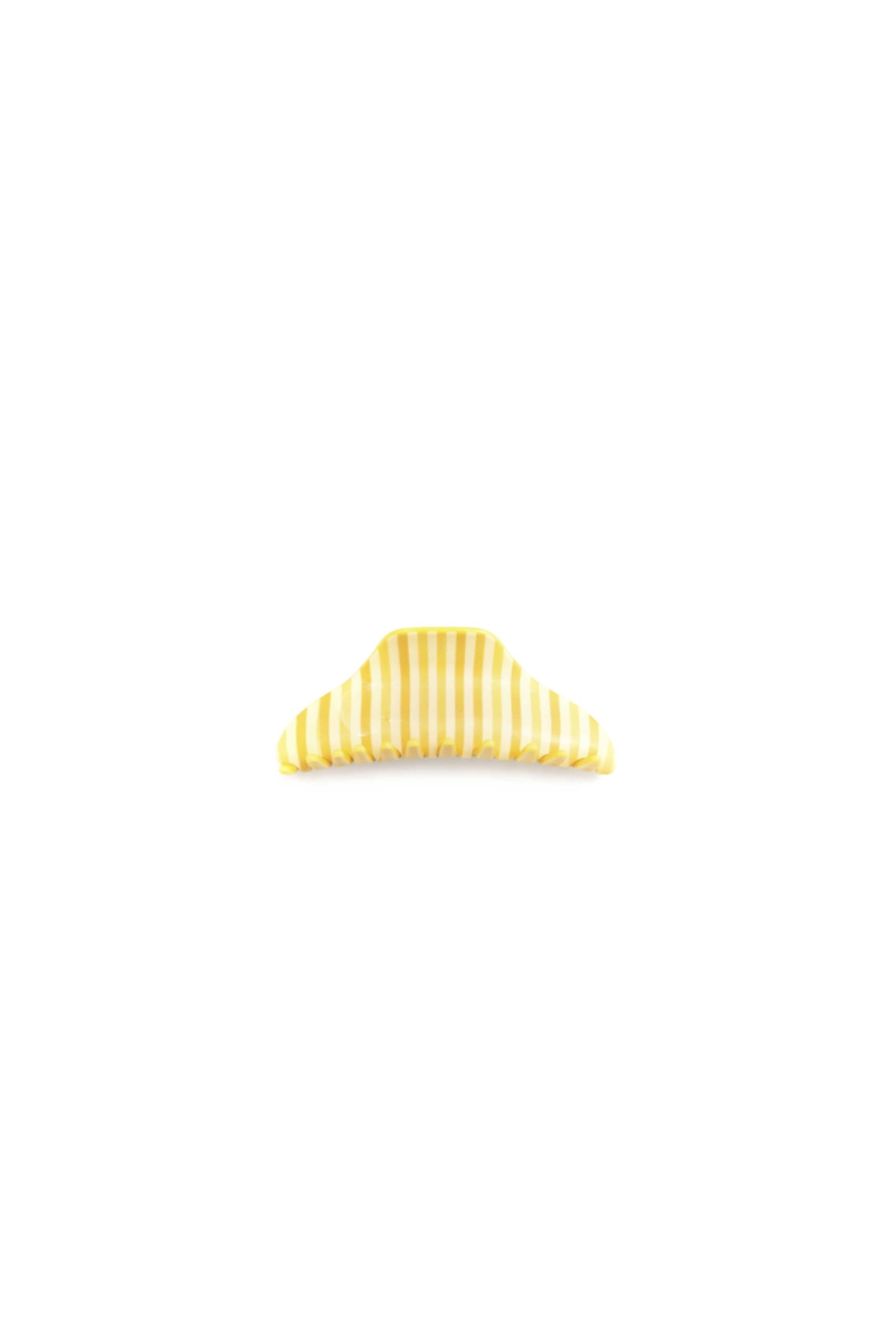 Yellow Stripe Midi Claw Clip