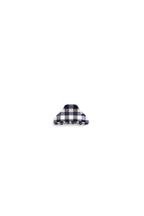 Navy Gingham Mini Claw Clip