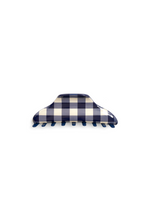 Navy Gingham Maxi Claw Clip
