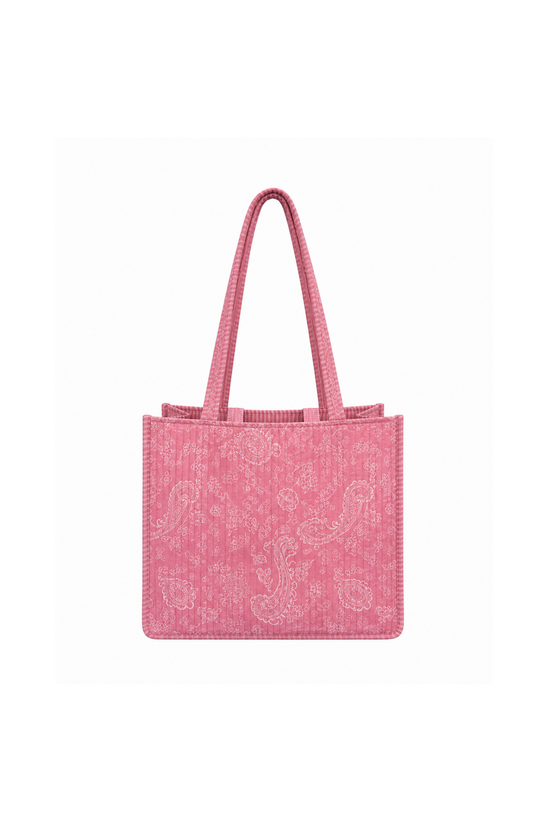 Pink Paisley Tote Bag