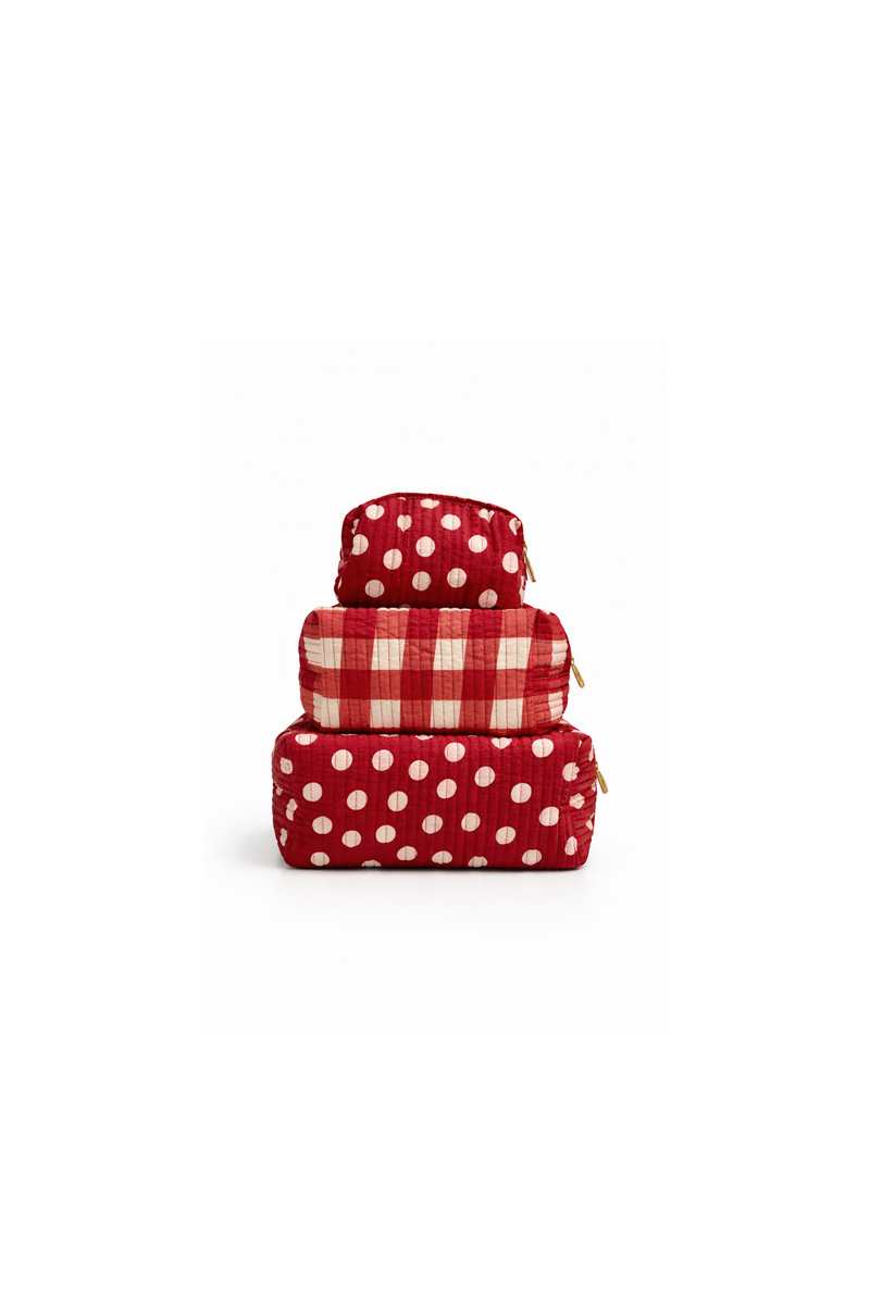 Red Polka Toiletry Set