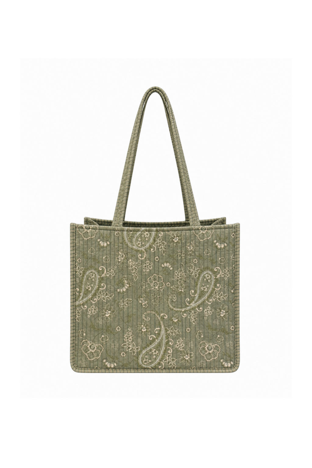 Sage Paisley Tote Bag