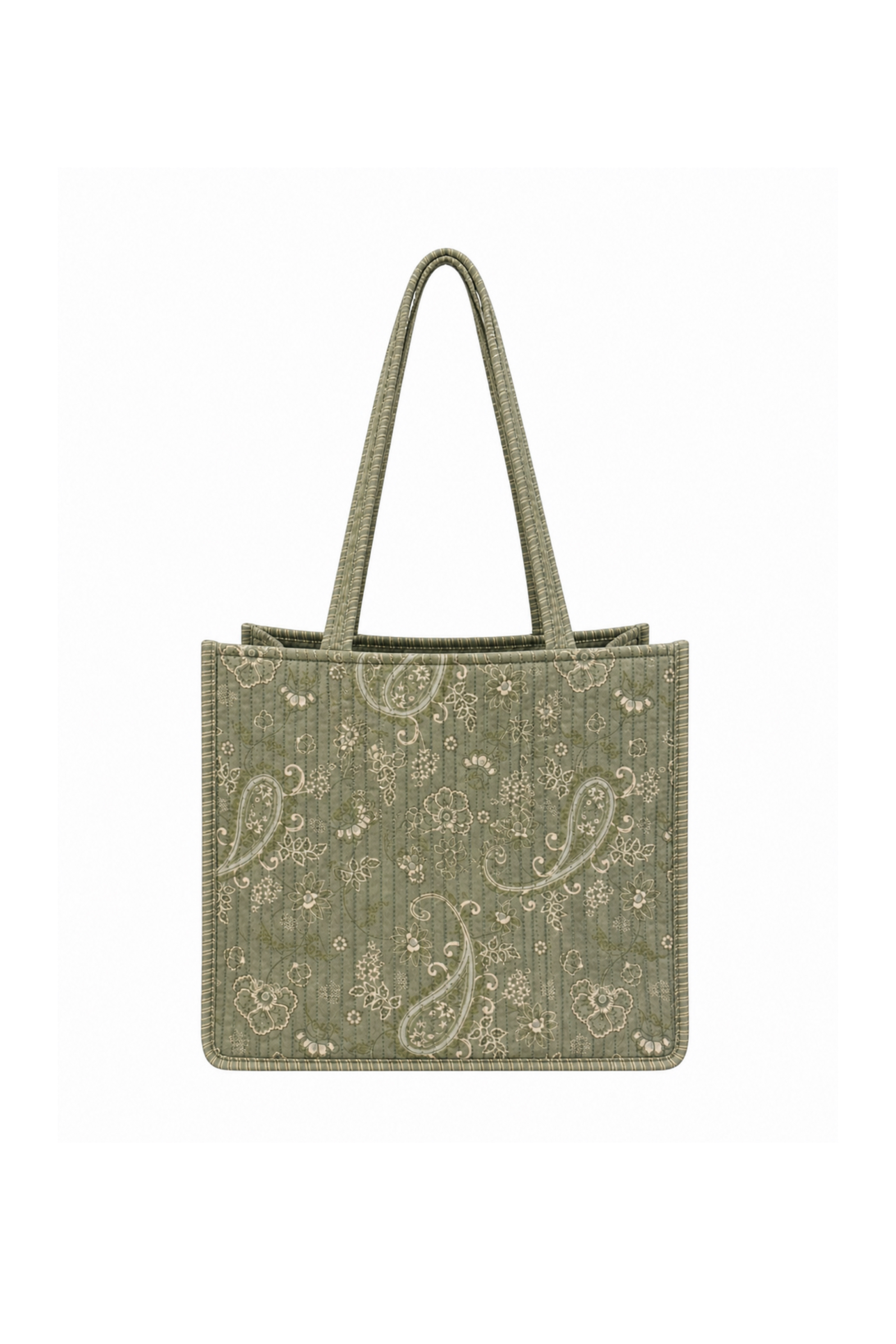 Sage Paisley Tote Bag