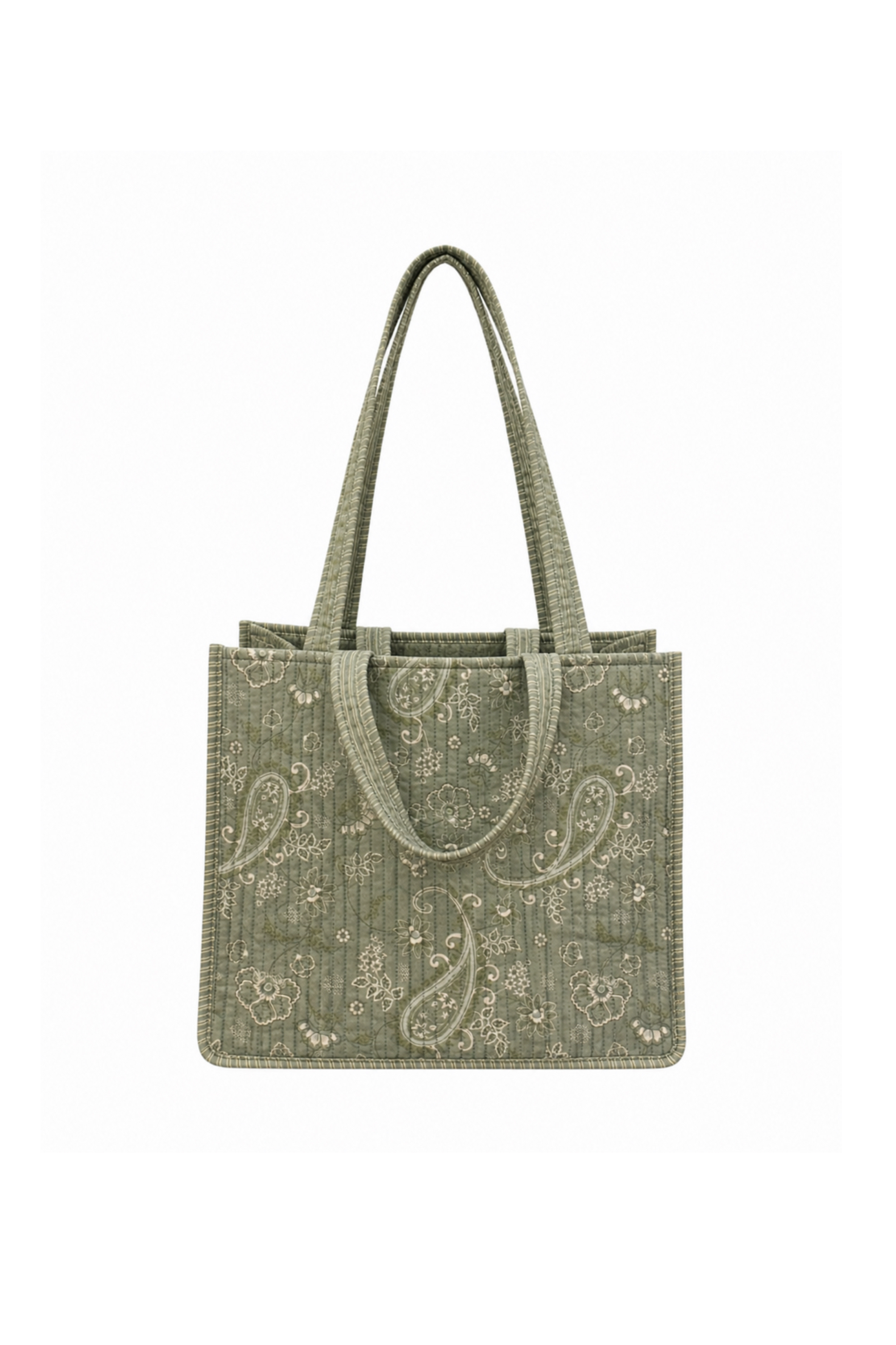 Sage Paisley Tote Bag