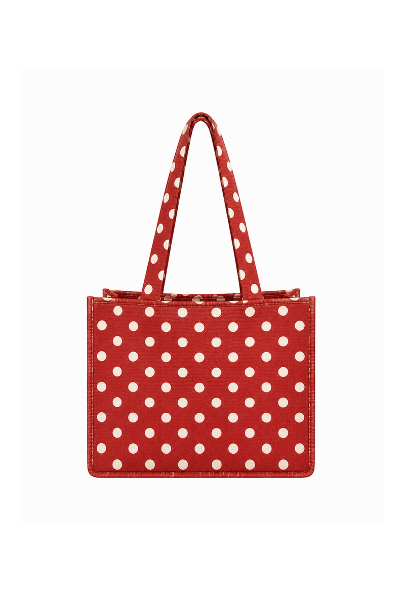 Red Polka Tote Bag