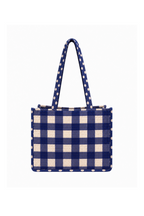 Navy Gingham Tote Bag