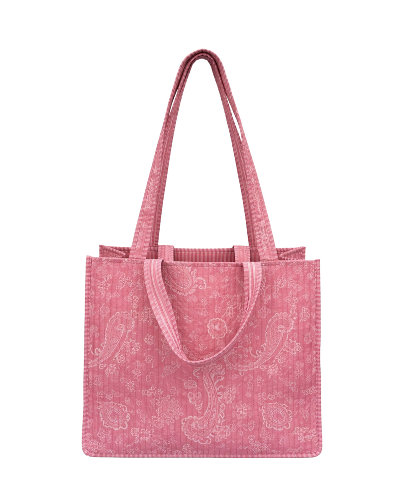 Pink Paisley Tote Bag