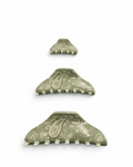 Sage Paisley Claw Clip Set