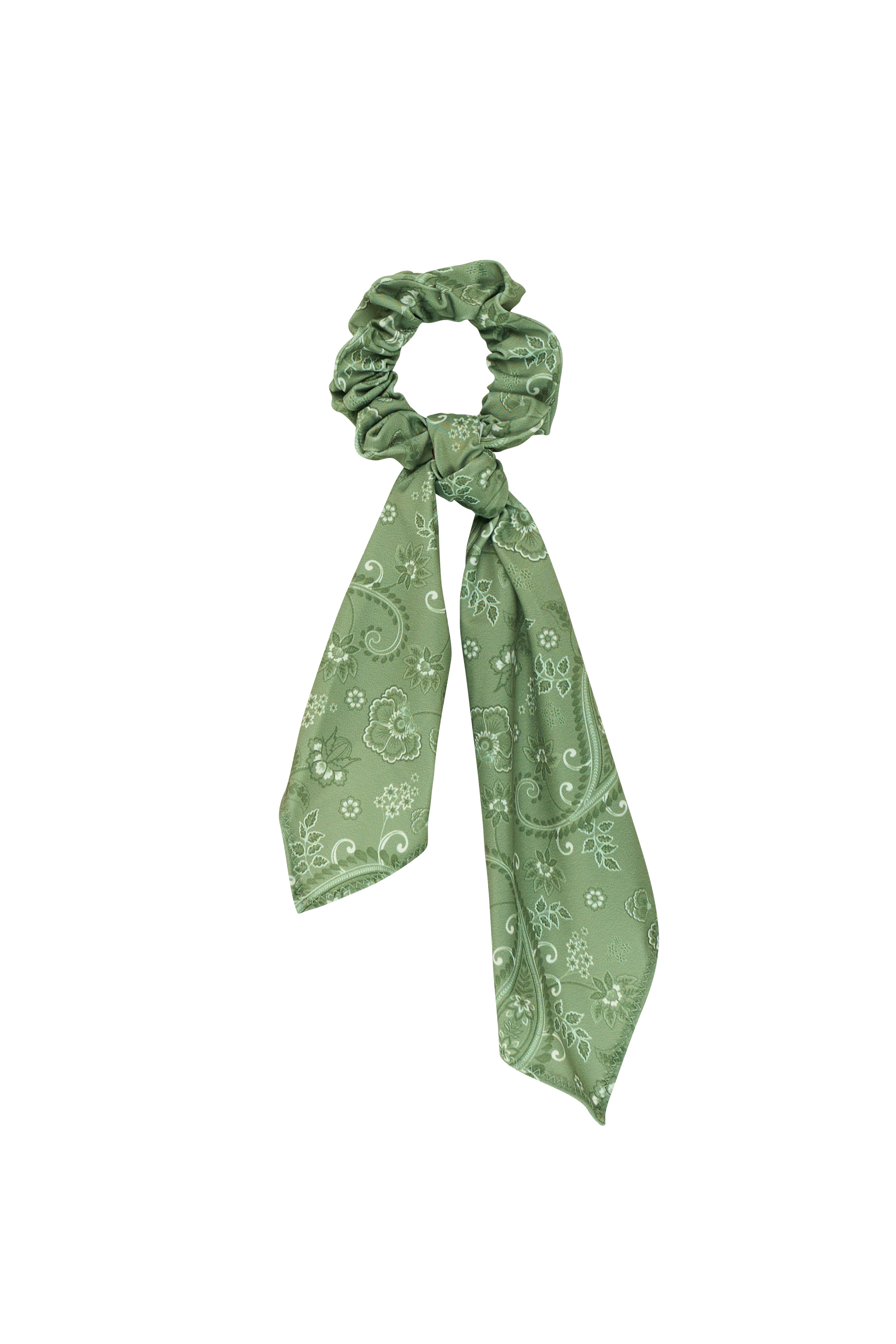 Sage Paisley Hair Tie