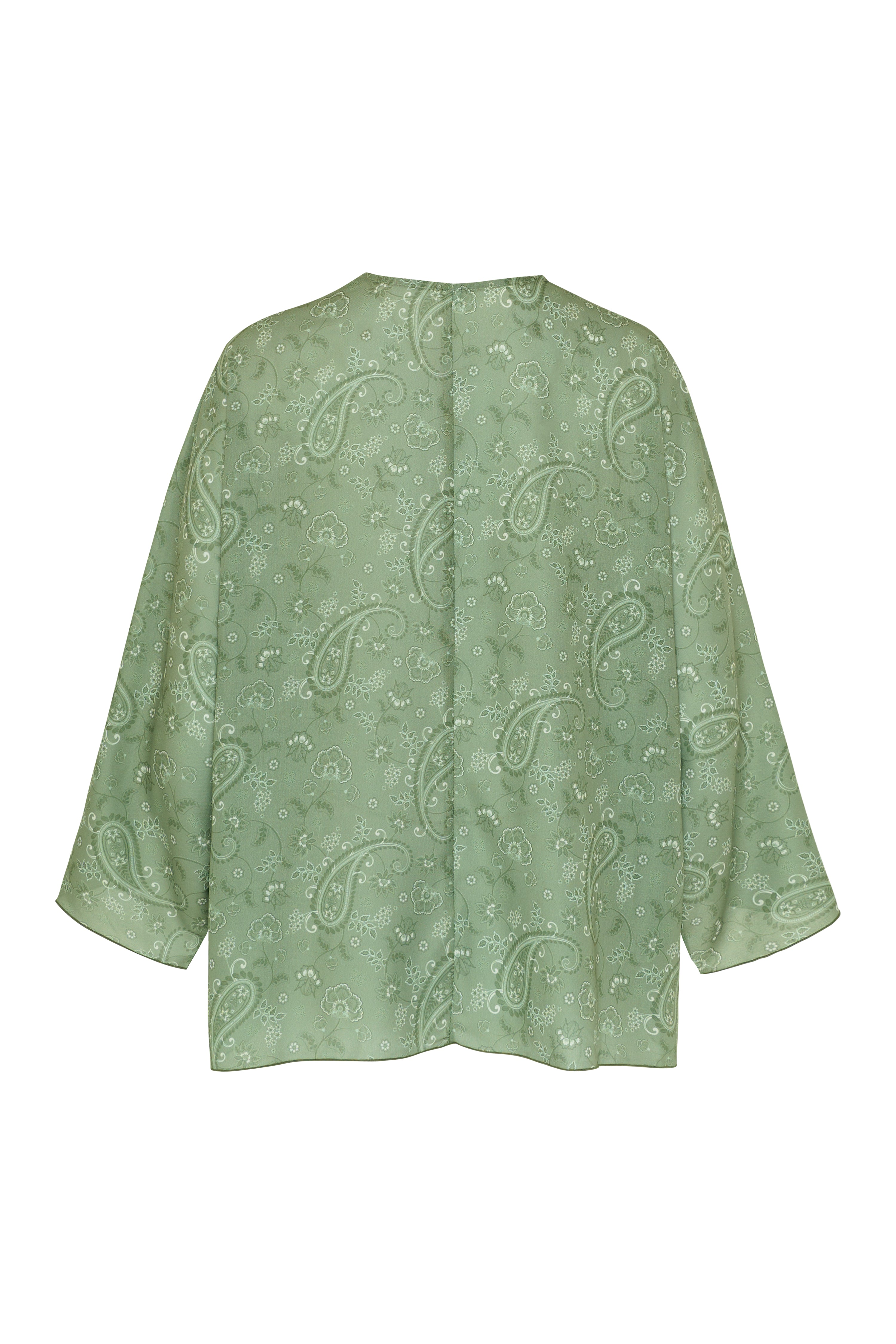 Sage Paisley Luna Tie Top