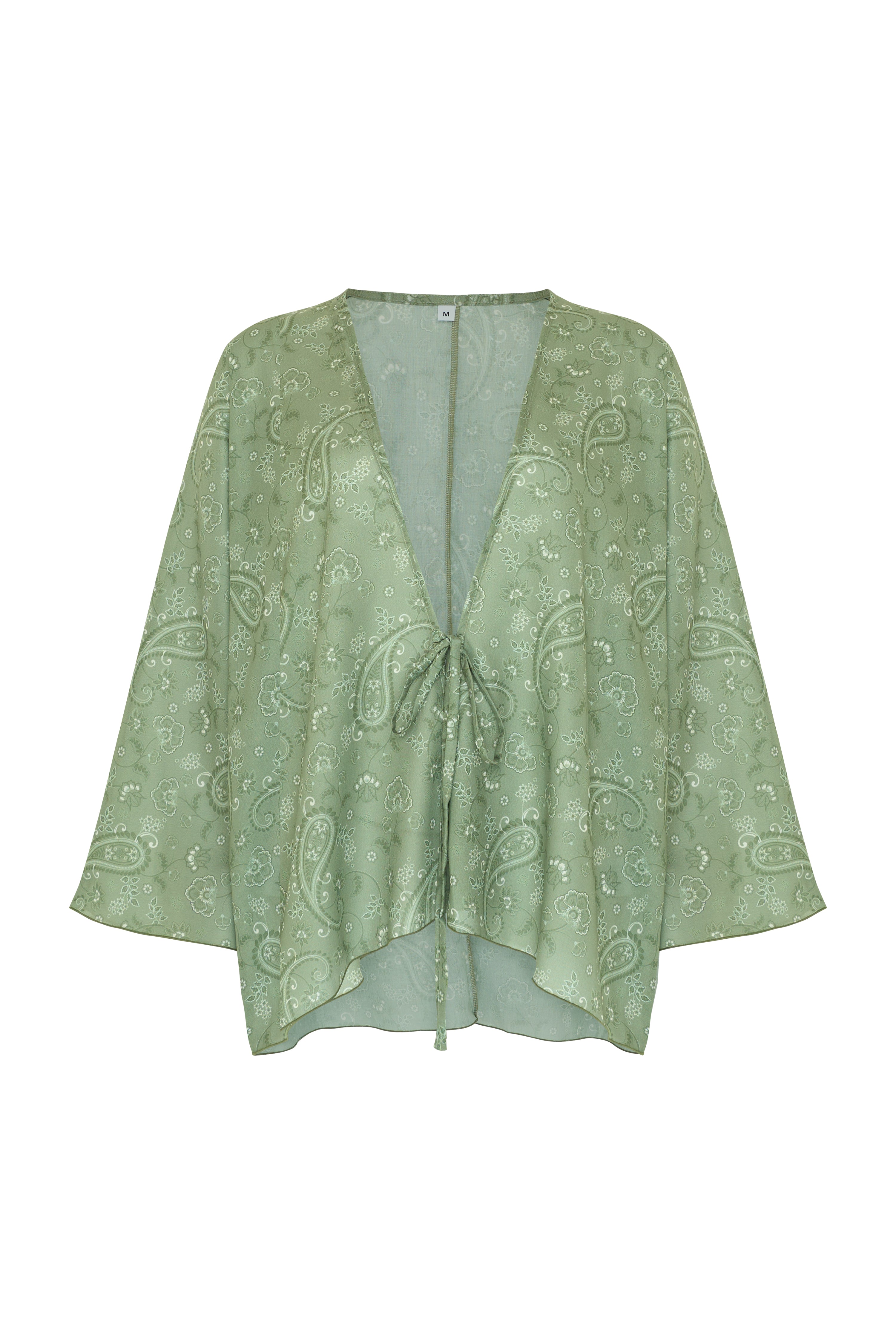 Sage Paisley Luna Tie Top