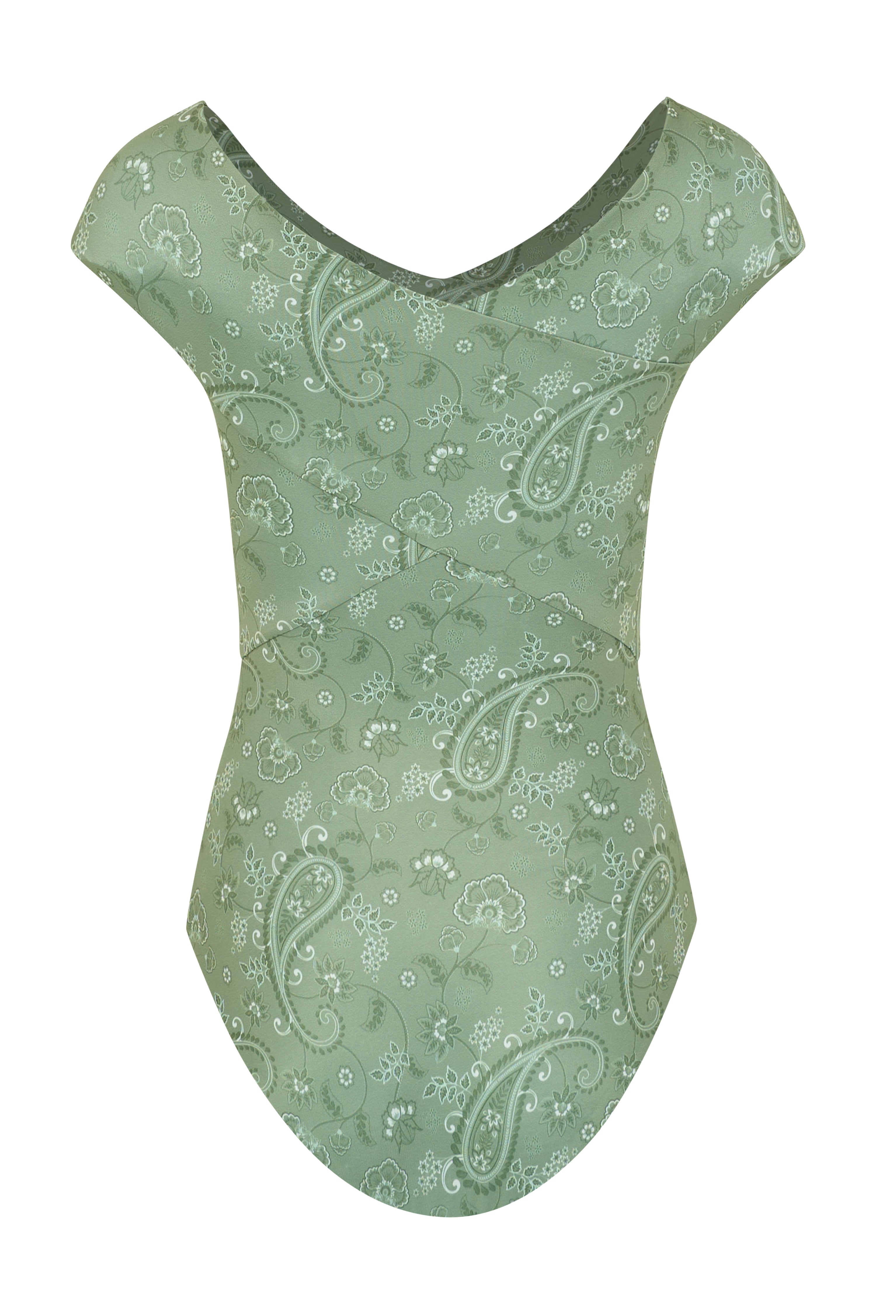 Sage Paisley Mod Swimsuit