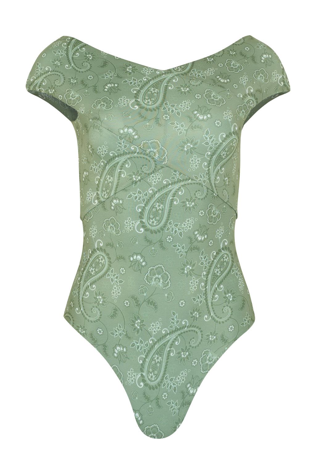 Sage Paisley Mod Swimsuit