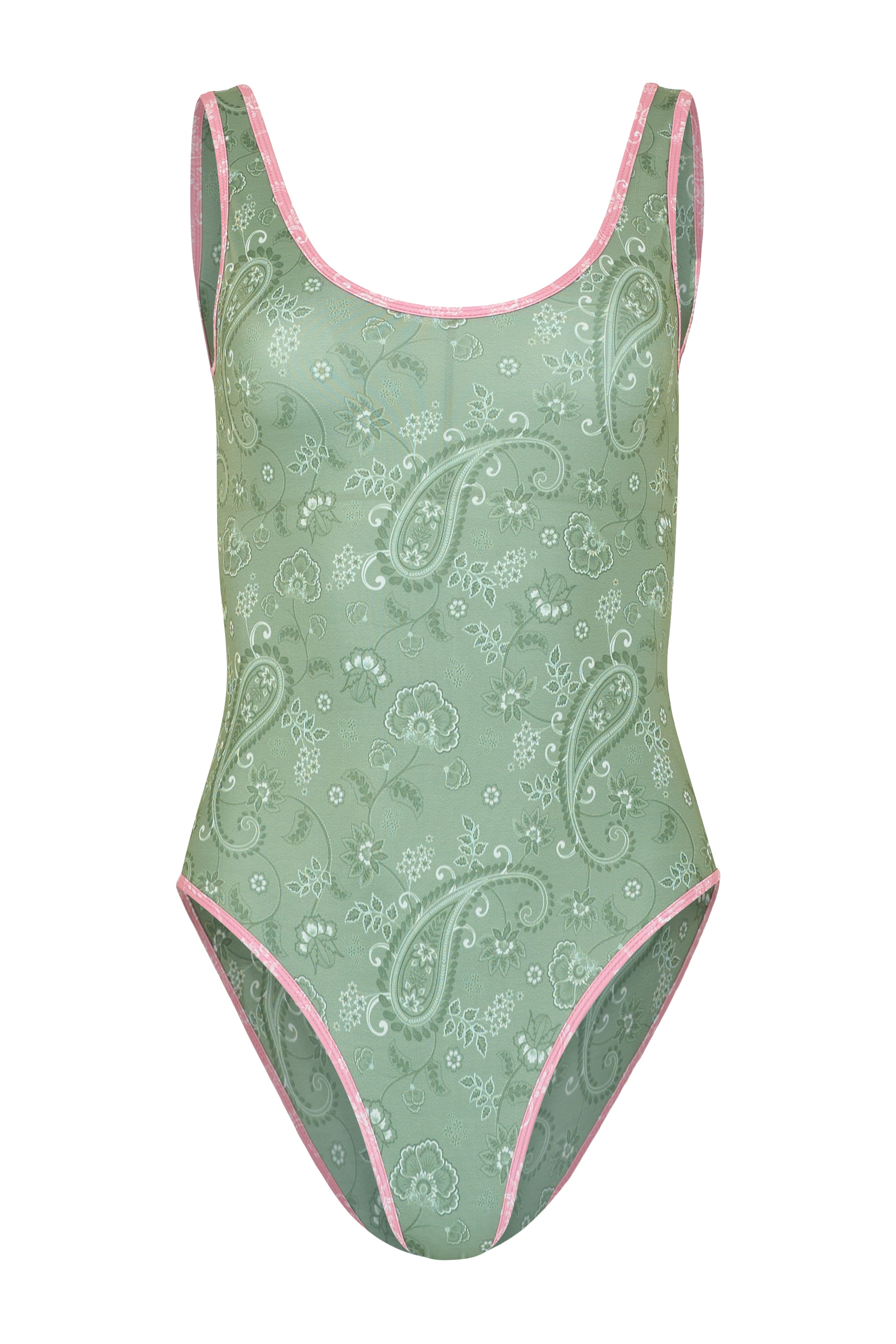 Sage Paisley Shell Swimsuit
