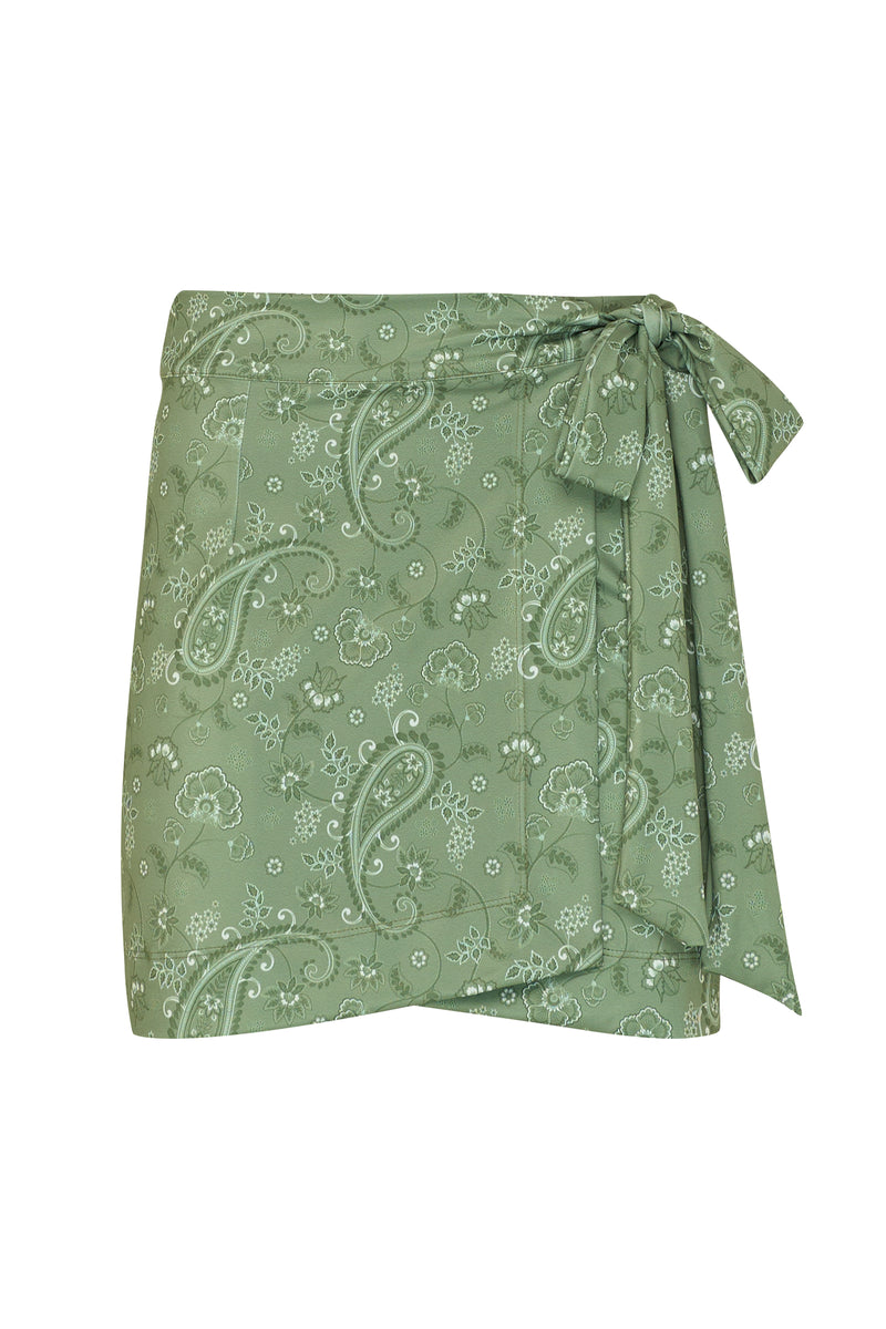 Sage Paisley Cabana Skirt