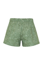 Sage Paisley Low Rise Shorts