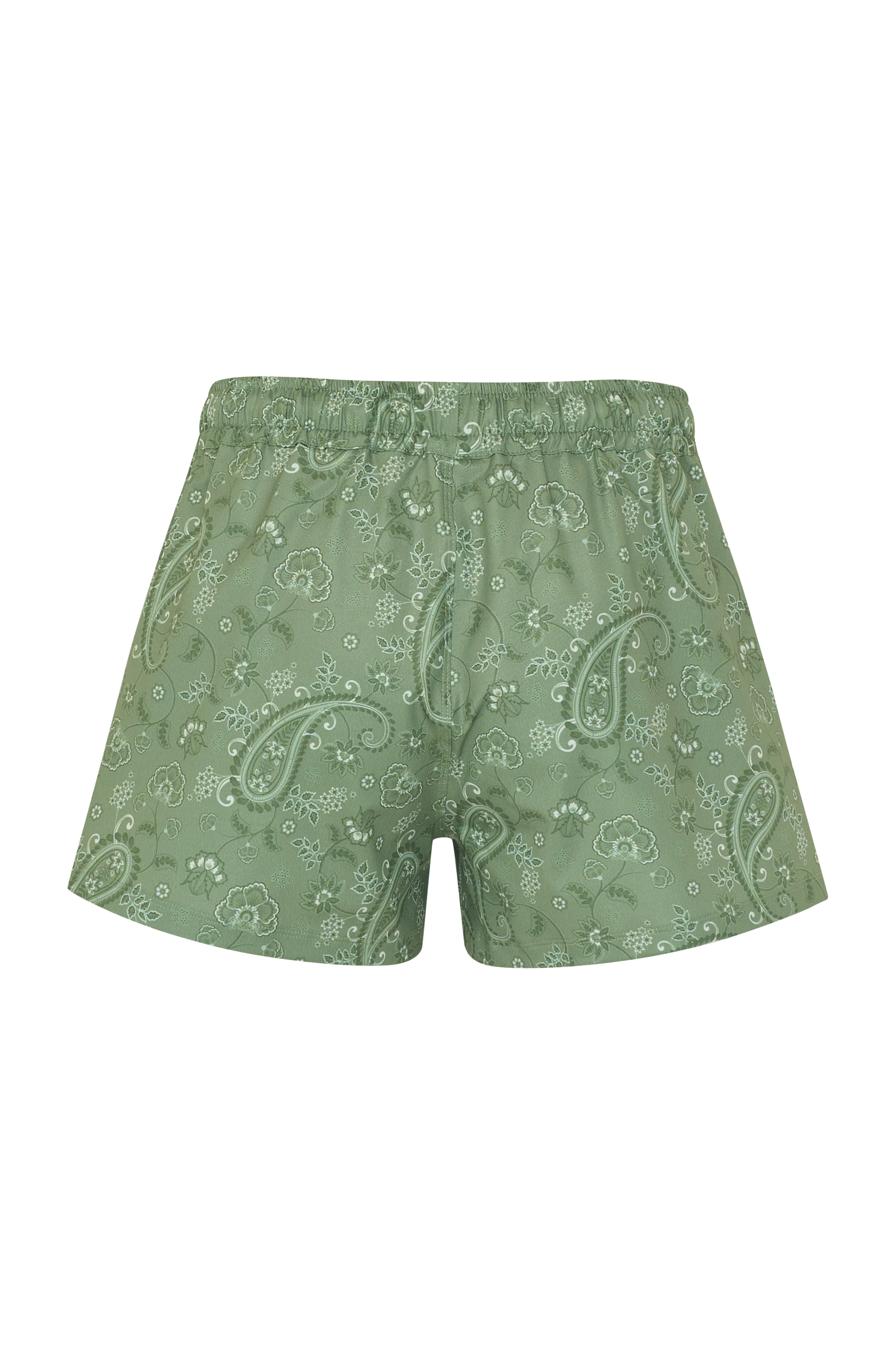 Sage Paisley Low Rise Shorts