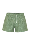 Sage Paisley Low Rise Shorts