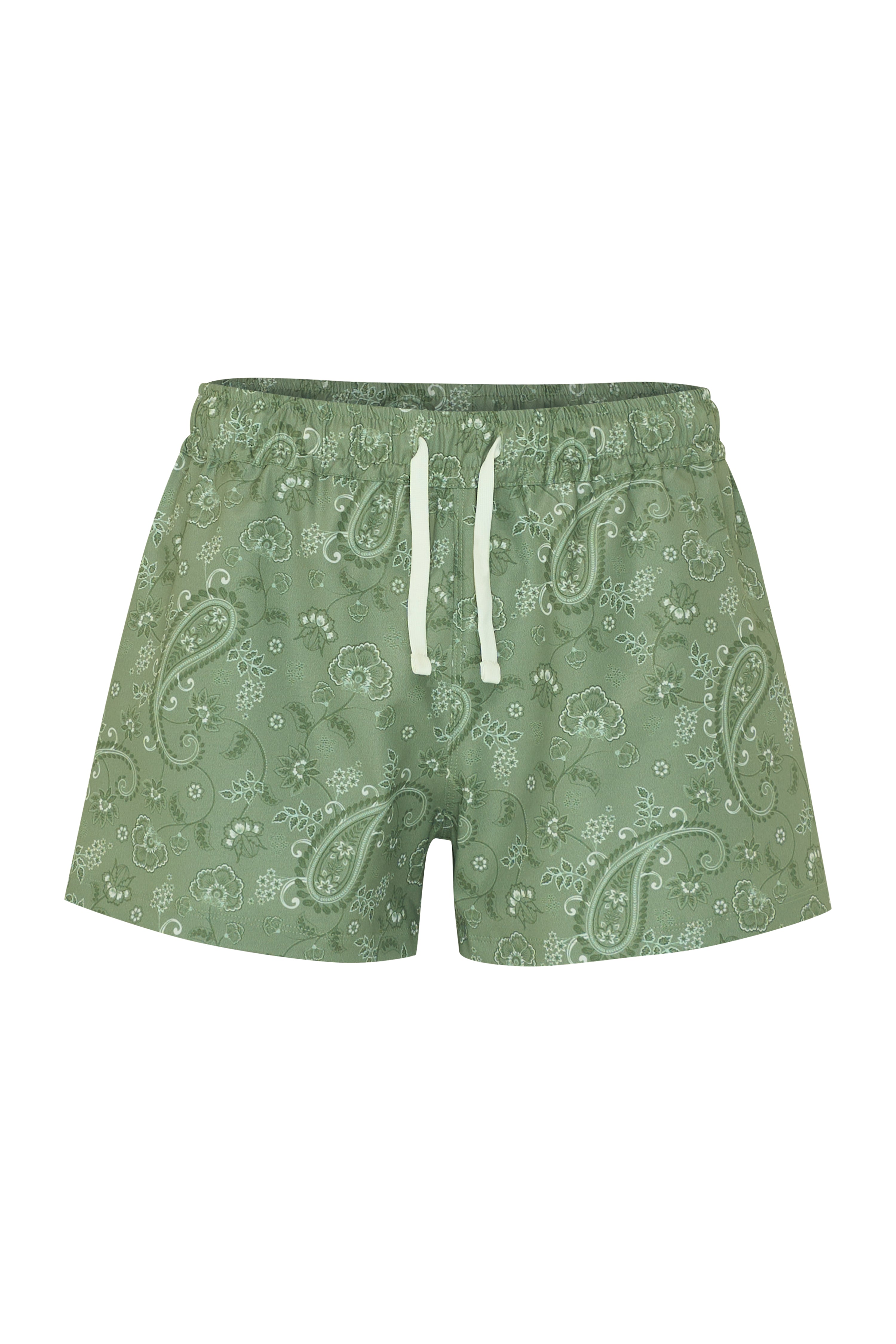 Sage Paisley Low Rise Shorts