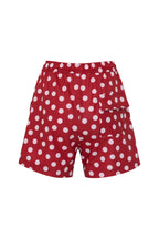 Red Polka High Waisted Shorts