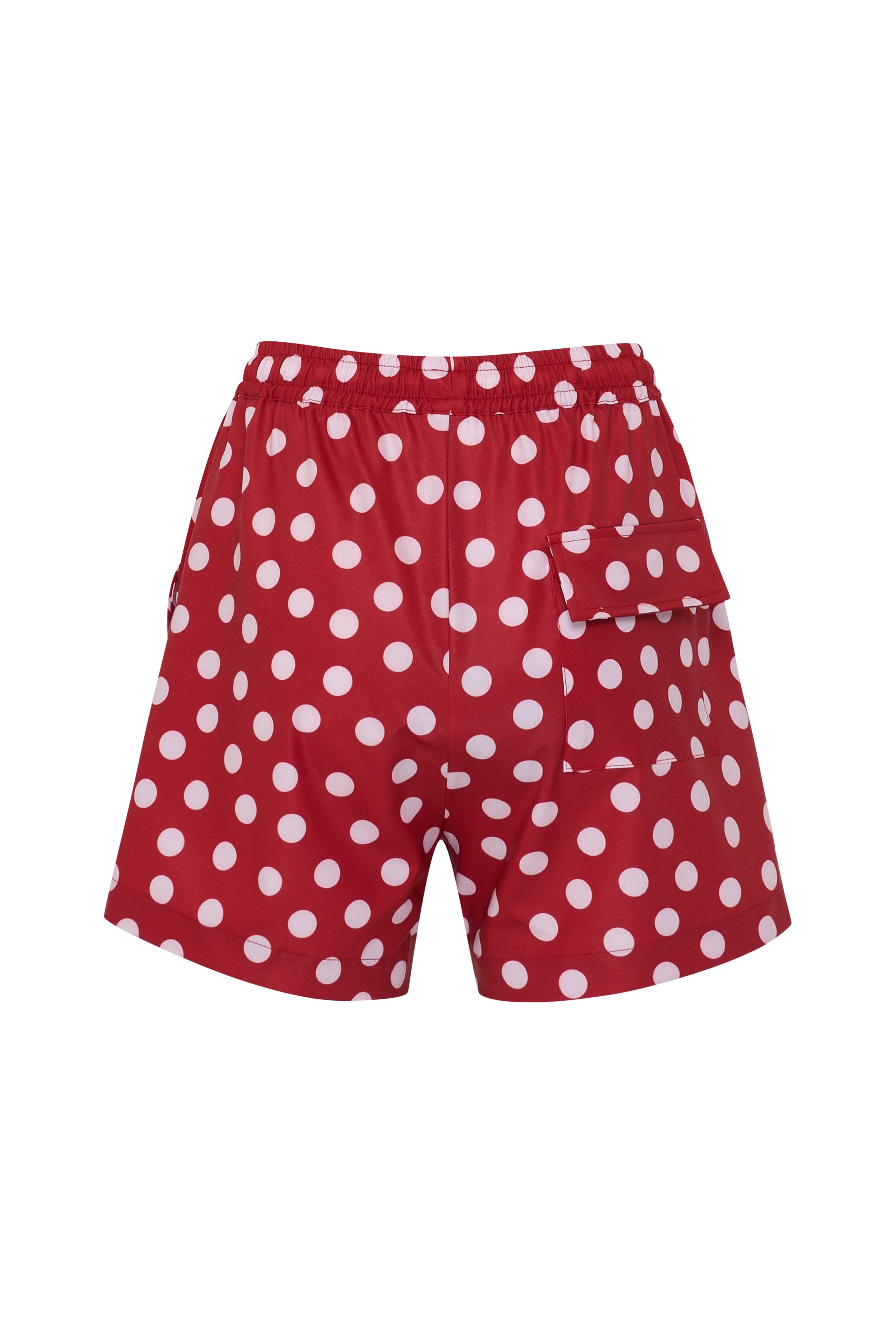 Red Polka High Waisted Shorts