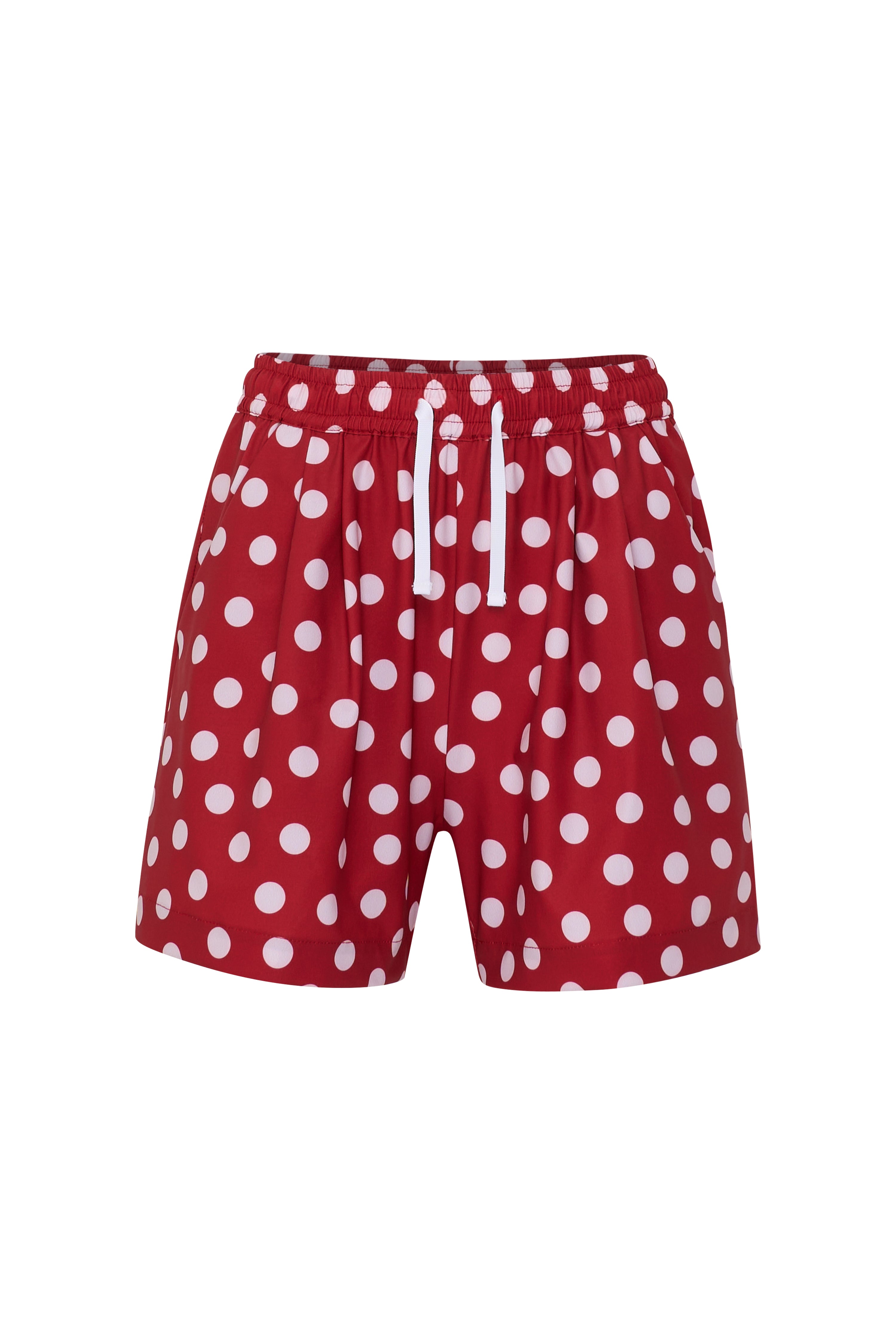 Red Polka High Waisted Shorts