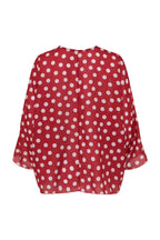 Red Polka Luna Tie Top