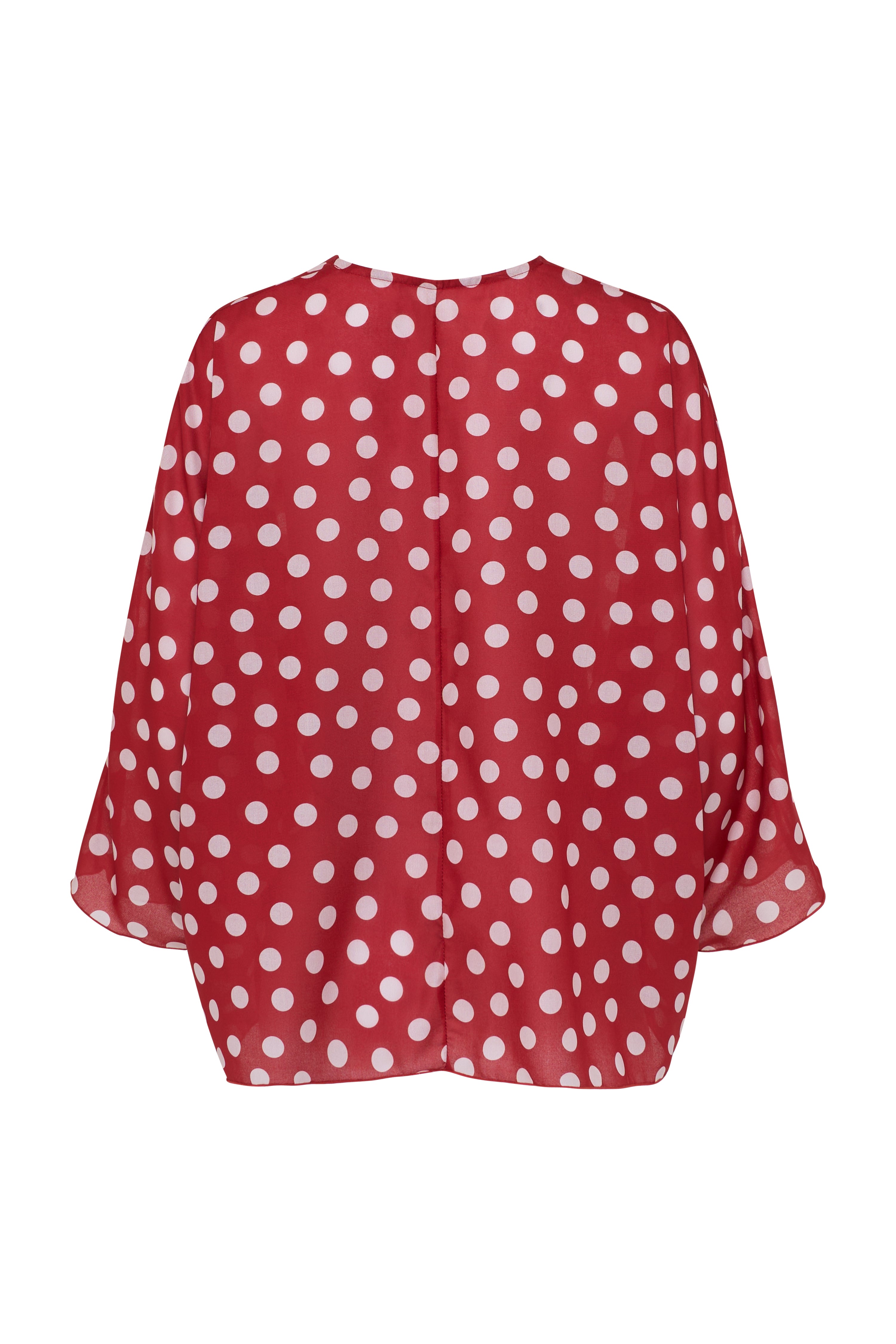Red Polka Luna Tie Top