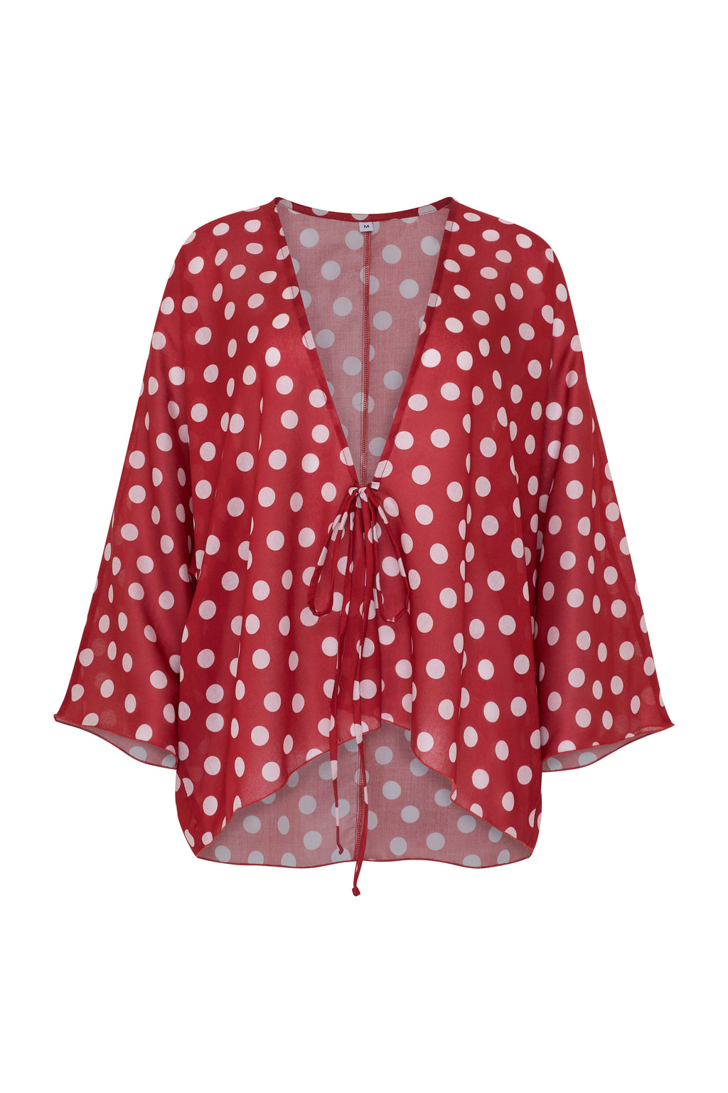 Red Polka Luna Tie Top